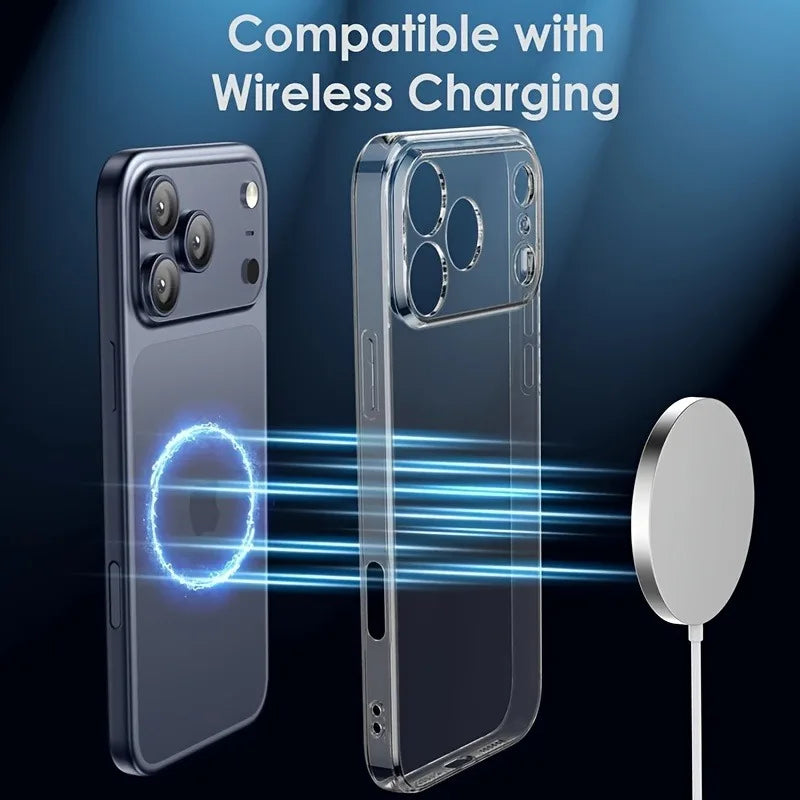 Ultra Thin Clear Phone Case For iPhone 17 16 Pro Max 17Pro Soft Silicone Transparent Cases For iPhone 15 14 13 17 Pro Max Cover