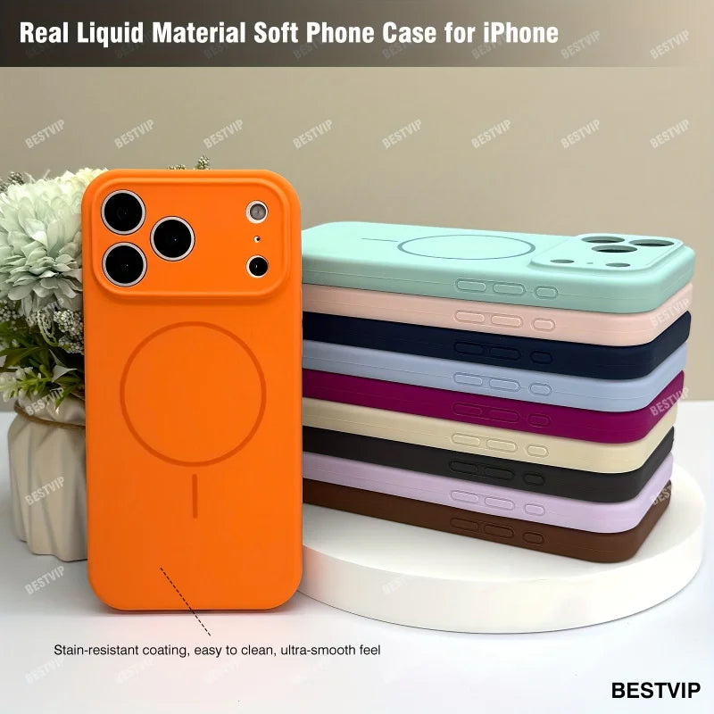 2L KKX Suitable for iPhone 17 Pro Max liquid soft rubber phone case, with smooth touch, compatible with iPhone 13/14/15/16/17