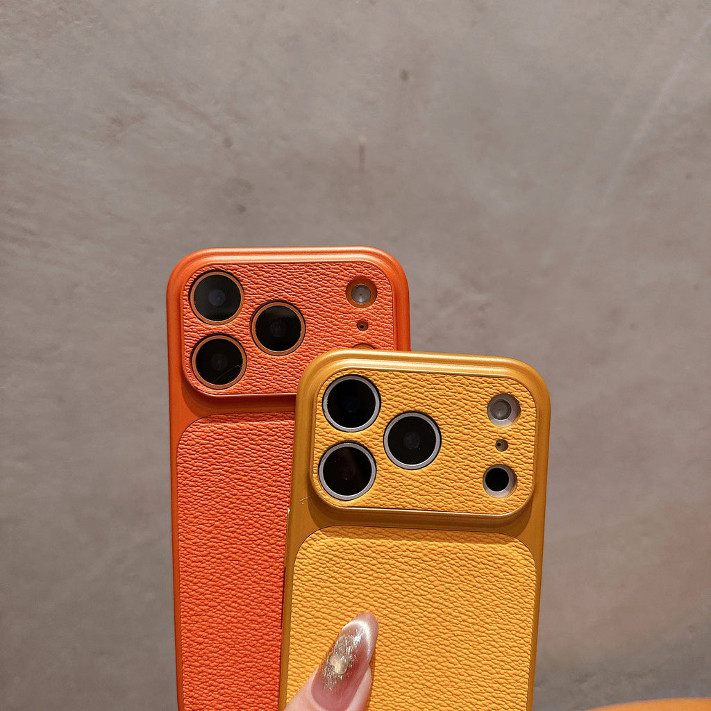 Luxury Lychee Leather Shockproof Phone Case For iPhone 17 Air 16 15 14 13 Pro Max Instantly Turn 17Pro Full Bumper Matte Cover