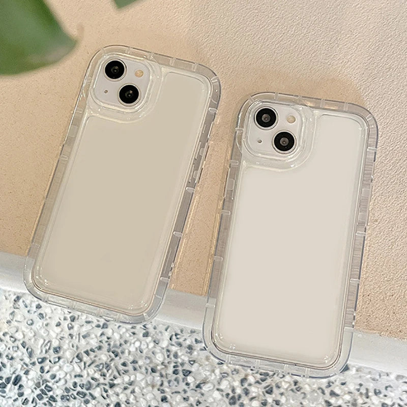 Airbag Shockproof Phone Case For Samsung S25 Ultra S24 Plus S23 FE A56 A55 A36 A35 A15 A14 A73 A04s Clear Soft Silicone Cover