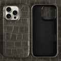 Luxury Crocodile Leather Phone Case For iPhone 17 Air 17e 16e 16 15 14 Plus 13 Mini 12 11 Pro Max Case Hard PC Protective Cover