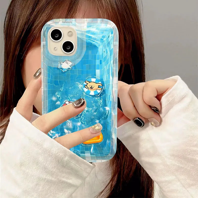 Lovely Line Dog Soft Phone Case for Samsung Galaxy S24 Ultra S23 S22 S21 FE S20 Plus Note 20 10 Pro A34 A54 A33 A53 TPU Printi