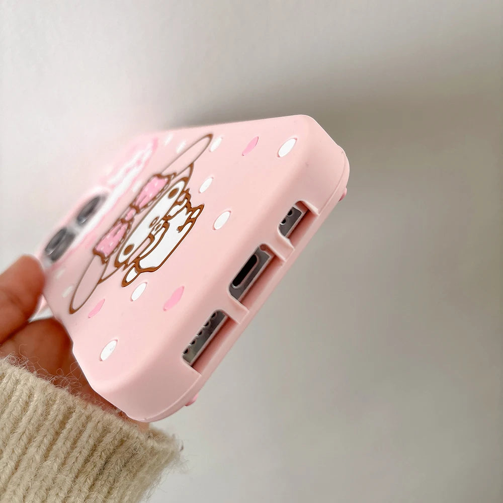For iPhone 17 Pro Max 16 15 14 Pro 13 12 11 7 8 SE 5 5S 4 4S Kawaii Big Ear Melody 3D Cartoon Rubber Silicon Soft Phone Case
