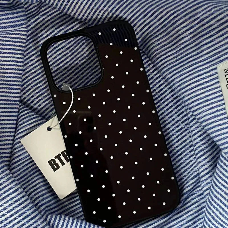 Personality Niche ins Simple Polka Dots Phone Case For iPhone 17 16 15 14 13 12 11 Pro Max XR Air 7 8 Plus MINI Y2K Lovely Cover