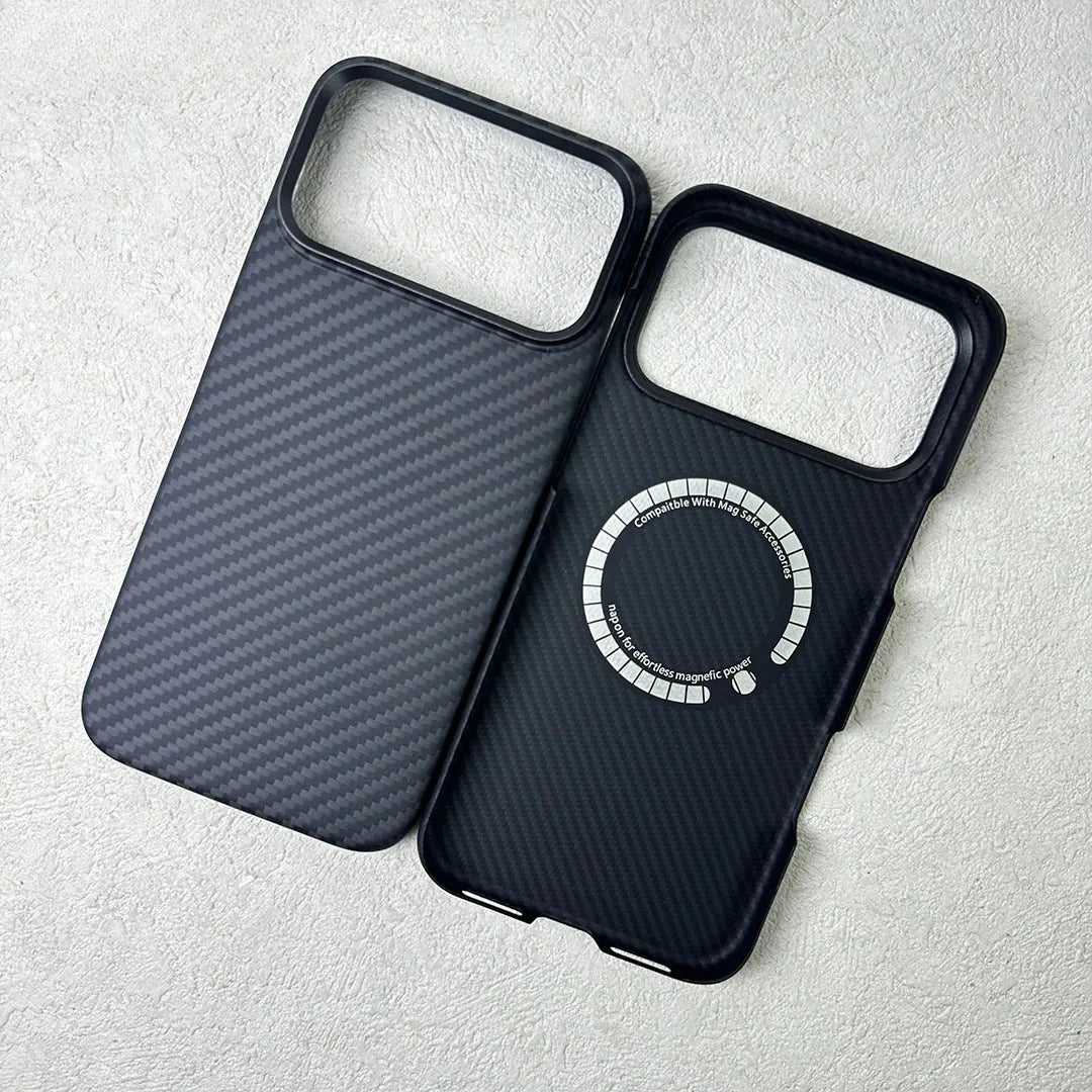 Premium Kevlar Carbon Fiber Case for iPhone 17 Pro Max Air 16 15 Ultra Thin For MagSafe Aramid Fiber Protective Cover