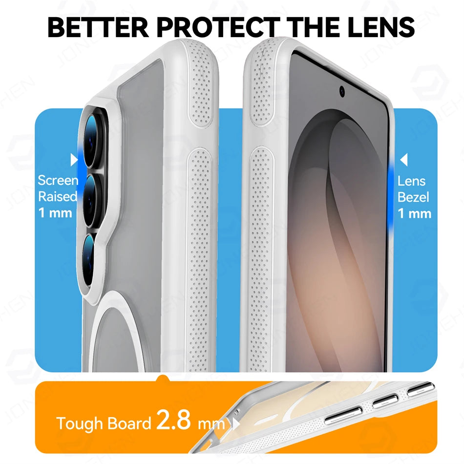For Samsung Galaxy S26 Ultra S26 Plus Matte Translucent Magnetic Case Shockproof Hybrid Armor For Magsafe Wireless Charge Cover