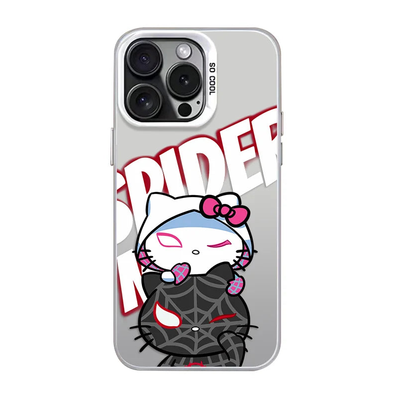 Cute Hello Kitty Spider-Man Phone Case for Samsung Galaxy A16 A06 A35 A55 A25 A05S A15 A56 A54 A36 A34 A24 A26 A14 A05 A04 4G 5G