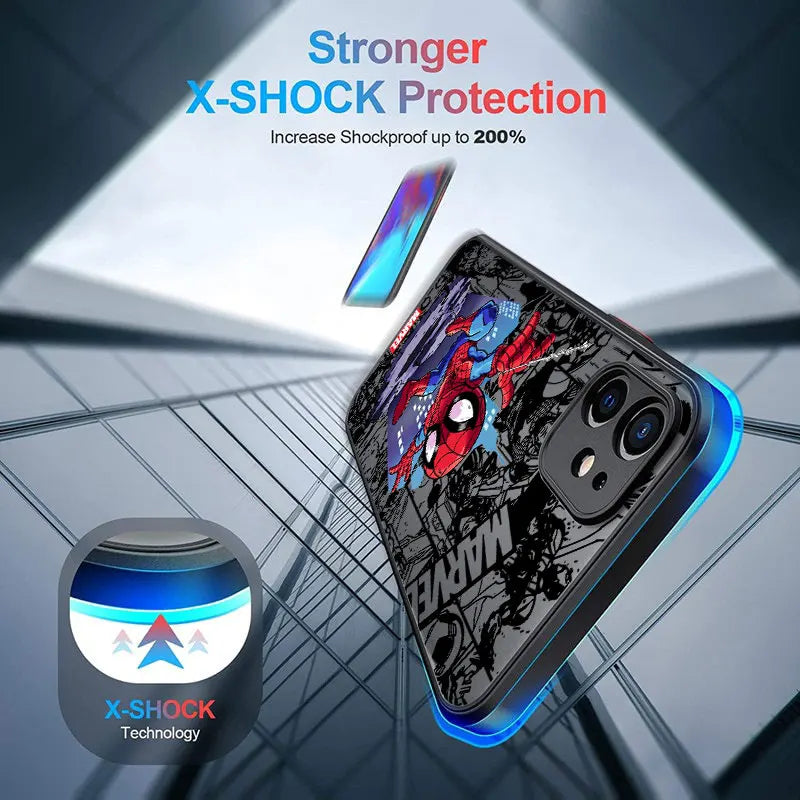 Marvel Sipiderman Venom Phone Case For iPhone 17 16 15 Pro Max Case 14 13 12 11 Pro Max 16e 17e Air Mini XS XR X 7 8 Plus Cover