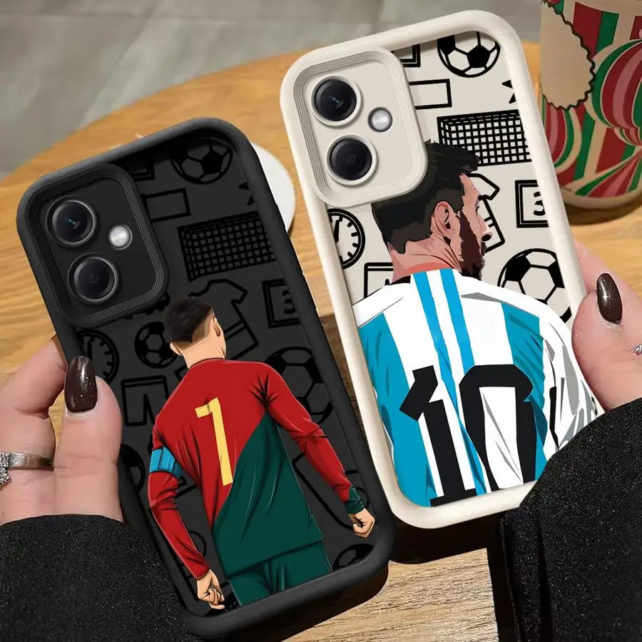 Football Number Soft Cover Case for Redmi Note 11S 13 12S 10S 10 14 Pro Plus 12 11 11Pro 12Pro+ 13Pro+ 14Pro+