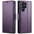 Busines Sle Leather Magnetic Flip Case for Samsung Galaxy S26 Ultra S25 Edge S24 FE S23 S22 Plus Wrieless Charge Kickstand Cover