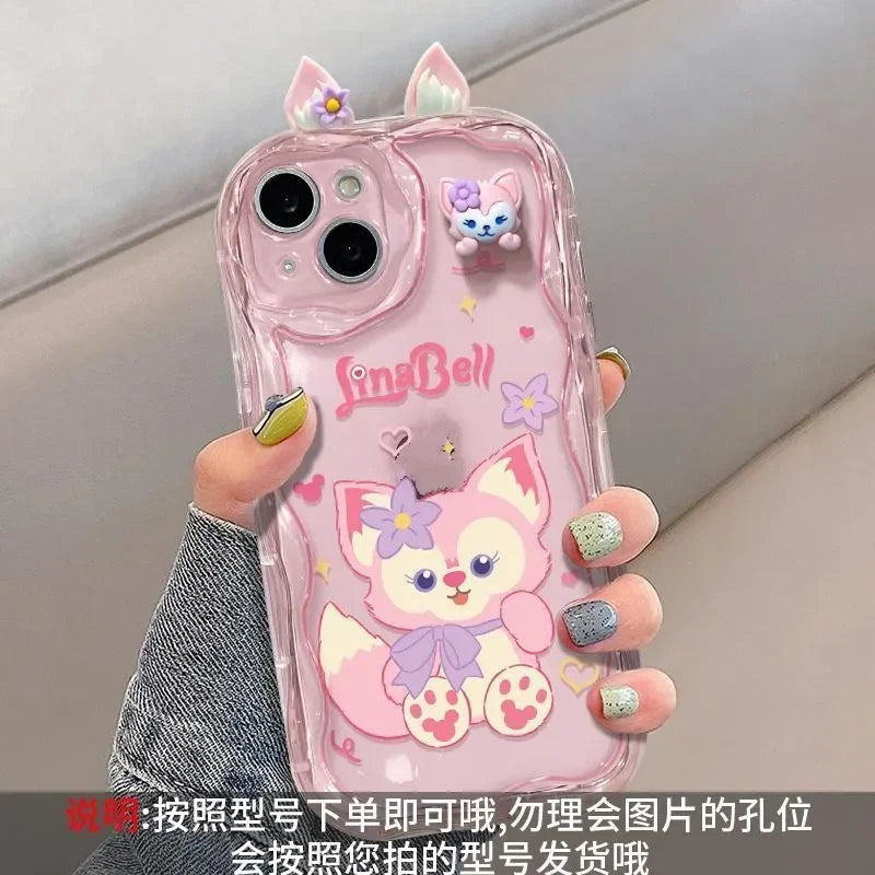 3D Ears Disney LinaBell StellaLou Chain Cover For OPPO Realme C85 Pro C83 C65 C67 16 15 14 13 Pro C55 C35 C71 C65 C63 5G Case