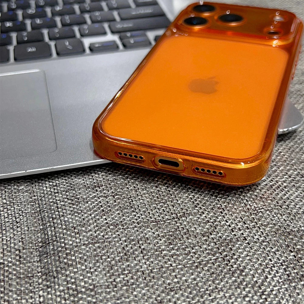 Ultra-Thin Frosted Clear Case for iPhone 17 Pro Max 16 15 14 12 11 13 XS XR X 7 8 Plus With Transforms Into a Large Window Cover