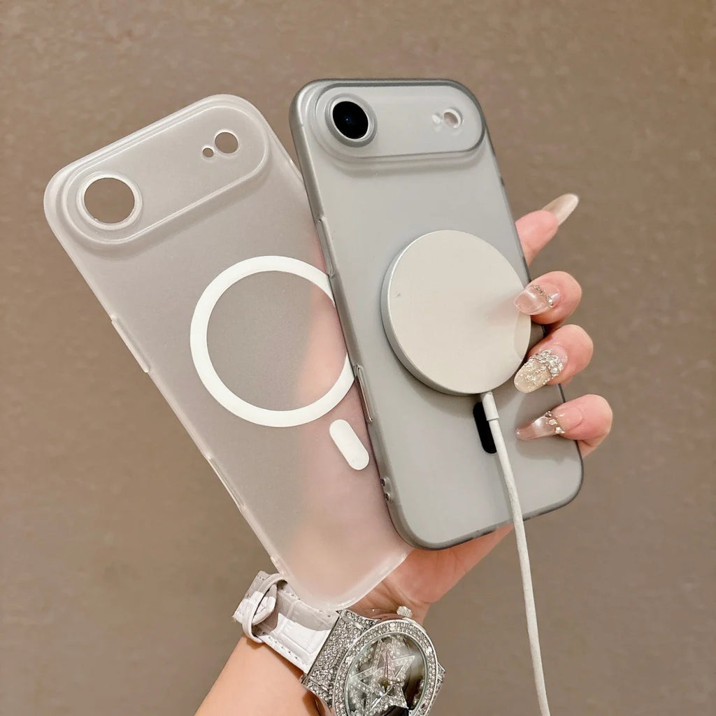 Slim Matte Clear For Magsafe Soft TPU Phone Case For iPhone 17 Air 16 E 15 14 13 12 11 Pro Max 8 Magnetic Wireless Charge Cover