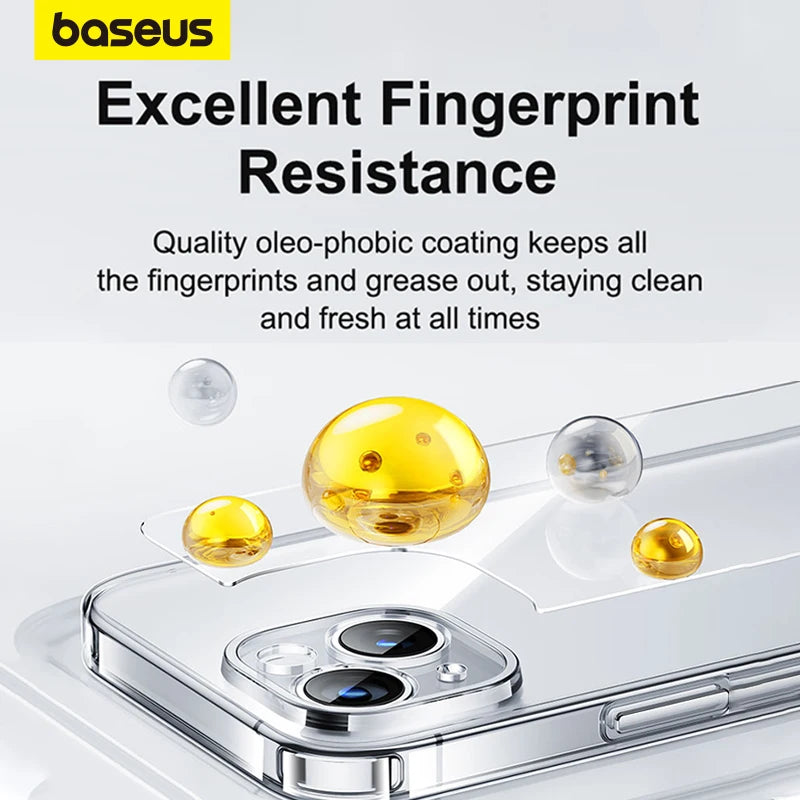 Baseus Clear Case for iPhone 15 Pro Max Plus Case Soft TPU Full Lens Shockproof Transparent Phone Procetor for iPhone 15 Cover