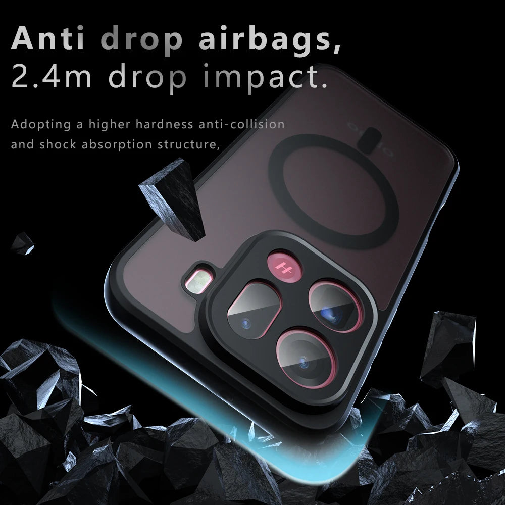 For Magsafe Magnetic Wireless Charging Case For OPPO Find X9 Pro FindX9Pro 5G Shockproof Matte Back Cover Coque