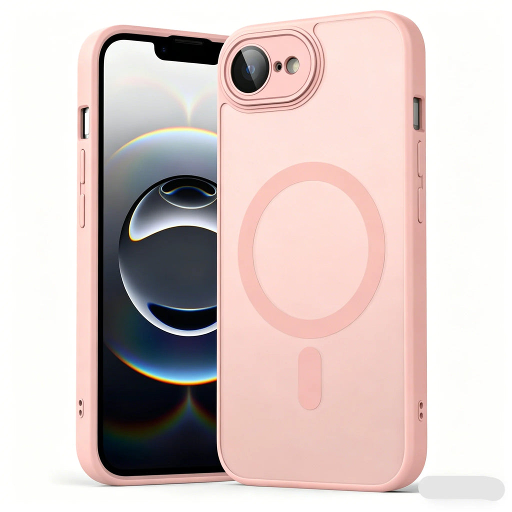 Magnetic Magsafe Wireless Charge Case For iPhone 16e Hybrid Shockproof Cover For iphone 16e Translucent Hard Back Silicone Shell