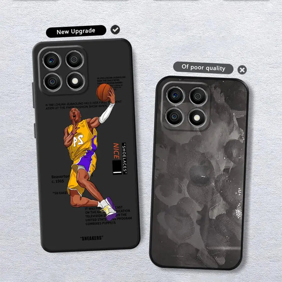 Football Number Black Soft Phone Cover Case for Honor X6 200 400 Lite X9a X8 8X X5b 70 90 X7 Magic5Lite