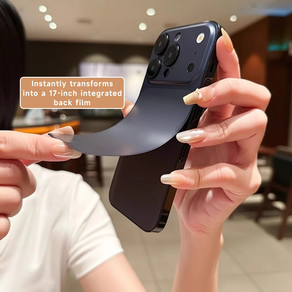 For iPhone 16 15 14 13 Pro Max Convert Change to 17 Pro Max Back Sticker Camera Protection Cover With Fake Camera Lens Protector