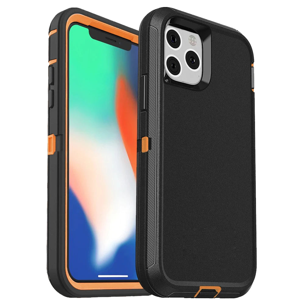 3 in1 For iPhone 15 14 Plus 13 12 11 Pro Max XS Max Shockproof Defend Case Cover+Belt Clip Heavy Duty Case For iPhone 7 8 Plus