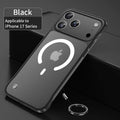 For iPhone 17 Pro Max Air Frameless Magnetic Frosted Case For Magsafe Wireless Charging Shockproof Matte Transparent Phone Cover