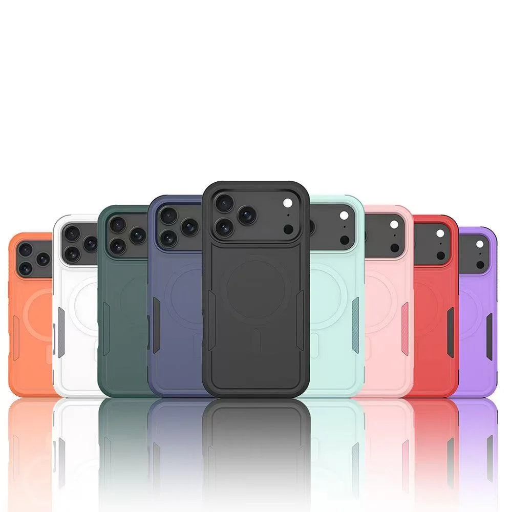 Shockproof Magnetic Phone Case For iPhone 17 Pro Max Air 17e 16e 15 14 Plus 13 12 Rugged For MagSafe Wireless Charging Cover