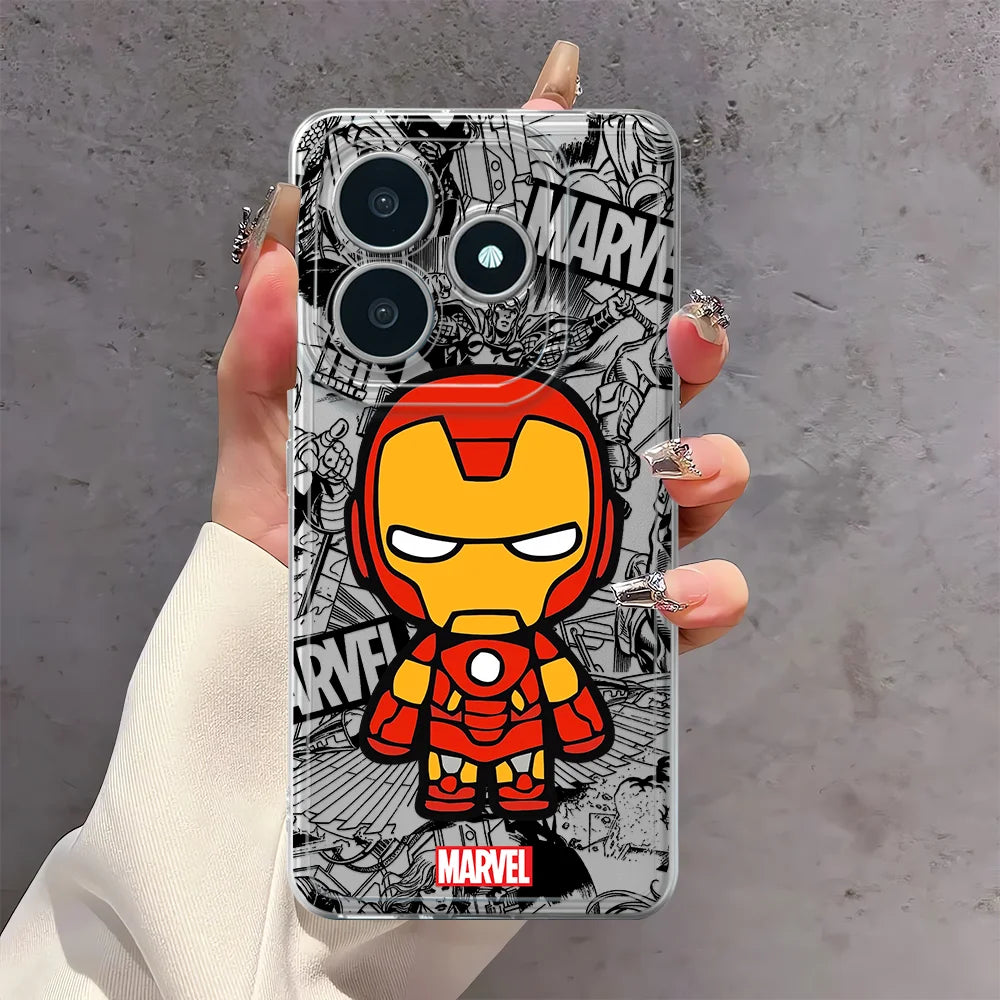 Case for Honor 90 Lite X8 X7b X9b X8b X9a X8a Soft Phone Cover Cartoon Spider Iron Man Groot