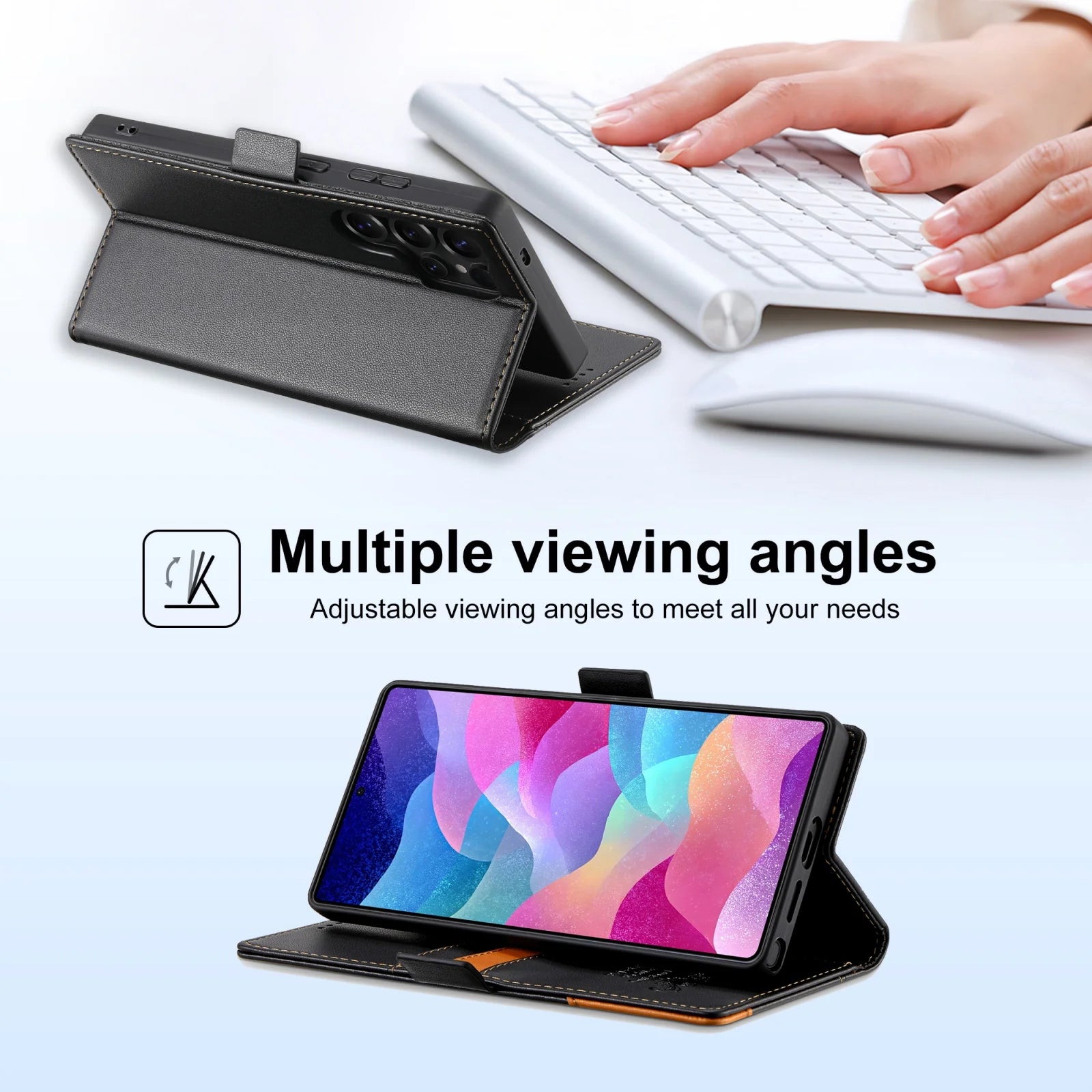 Business Leather Flip Case For Samsung Galaxy S25 S24 S26 Ultra S23 S22 S21 S20 Plus FE S25Edge S10 Magnetic Wallet Card Cover