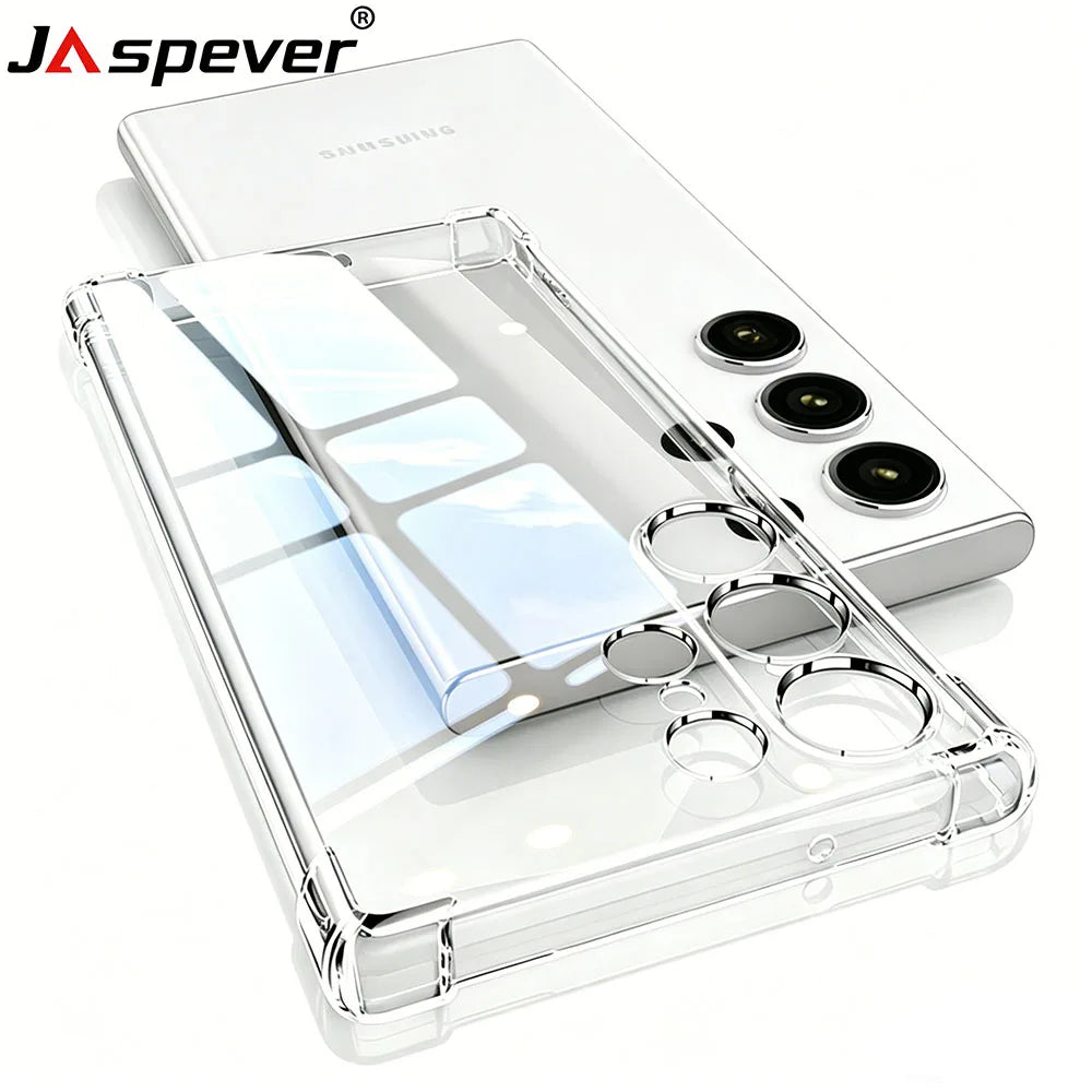 Anti-Drop Airbag Case For Samsung Galaxy S26 S25 Edge S24 S23 S21 FE S22 Ultra Plus Shockproof Clear Silicone Soft Thin Shell