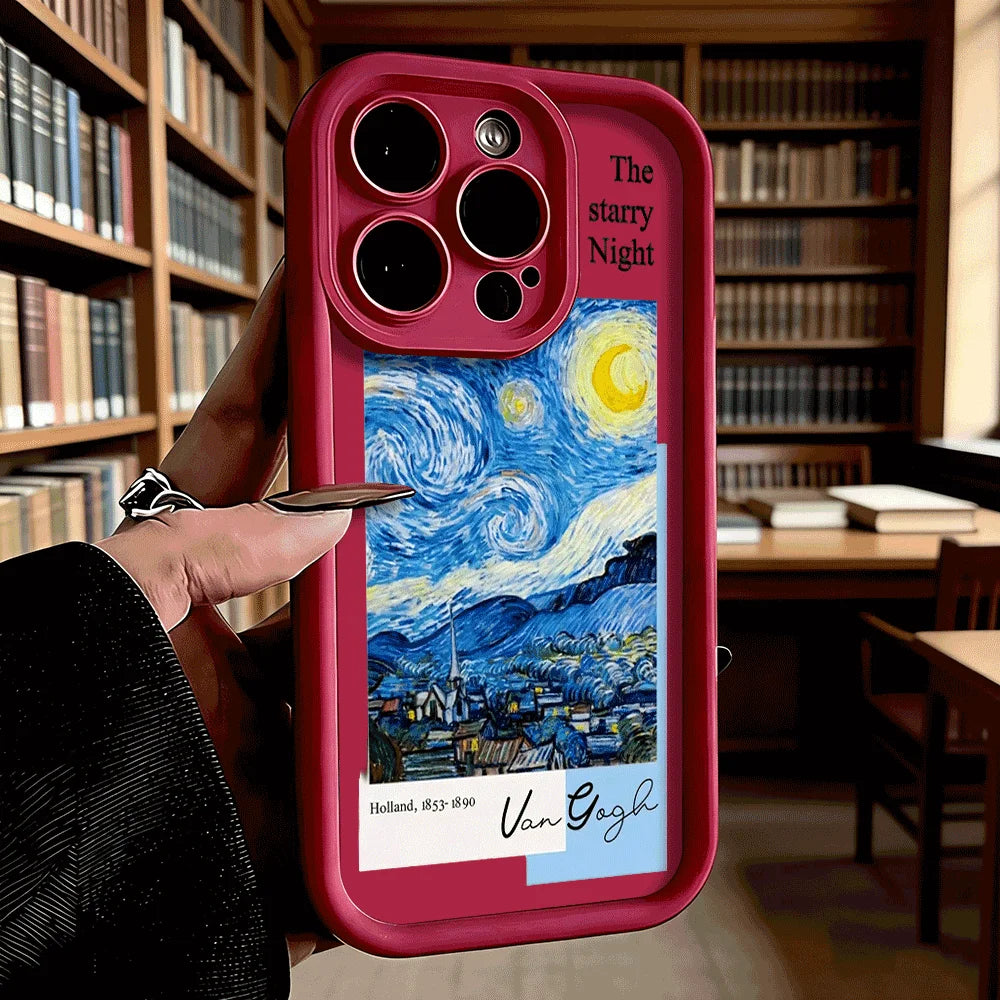 Van Gogh Starry Night Art Soft TPU Shockproof Case For Xiaomi Redmi Note 15 14 13 12 11 Pro Anti-Fall Protective Back Cover
