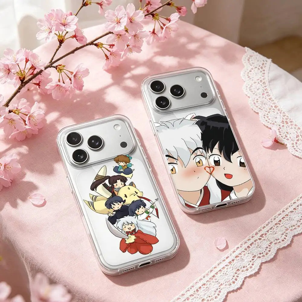 Anime I-Inuyasha Sesshoumaru Phone Case For IPhone 17 16 15 12 11 Pro Max 14 Plus 13 Mini Clear Cover Soft Funda