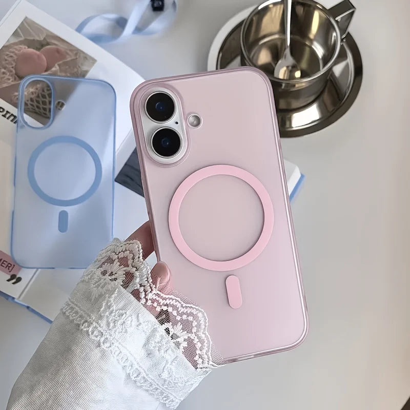 PC Frosted Magnetic Phone Case For iPhone 17 Pro Max/Air/12/13/14/15/16Pro Max Plus Samsung S26/S25 Edge/S24 Plus/S23 FE/S22