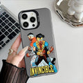 I-Invincible Cartoon Popular Phone Case For iPhone 17 16 15 14 13 12 11 Pro Max Designer Matte Laser Aurora Funda Phone Case