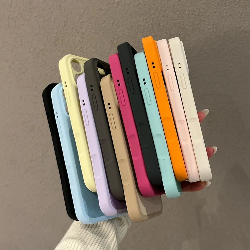 Luxury Magnetic Wireless Charge Liquid Silicone Phone Case For iPhone 15 16 17 Pro Max Magsafe Soft Bumper Back Cases Cover
