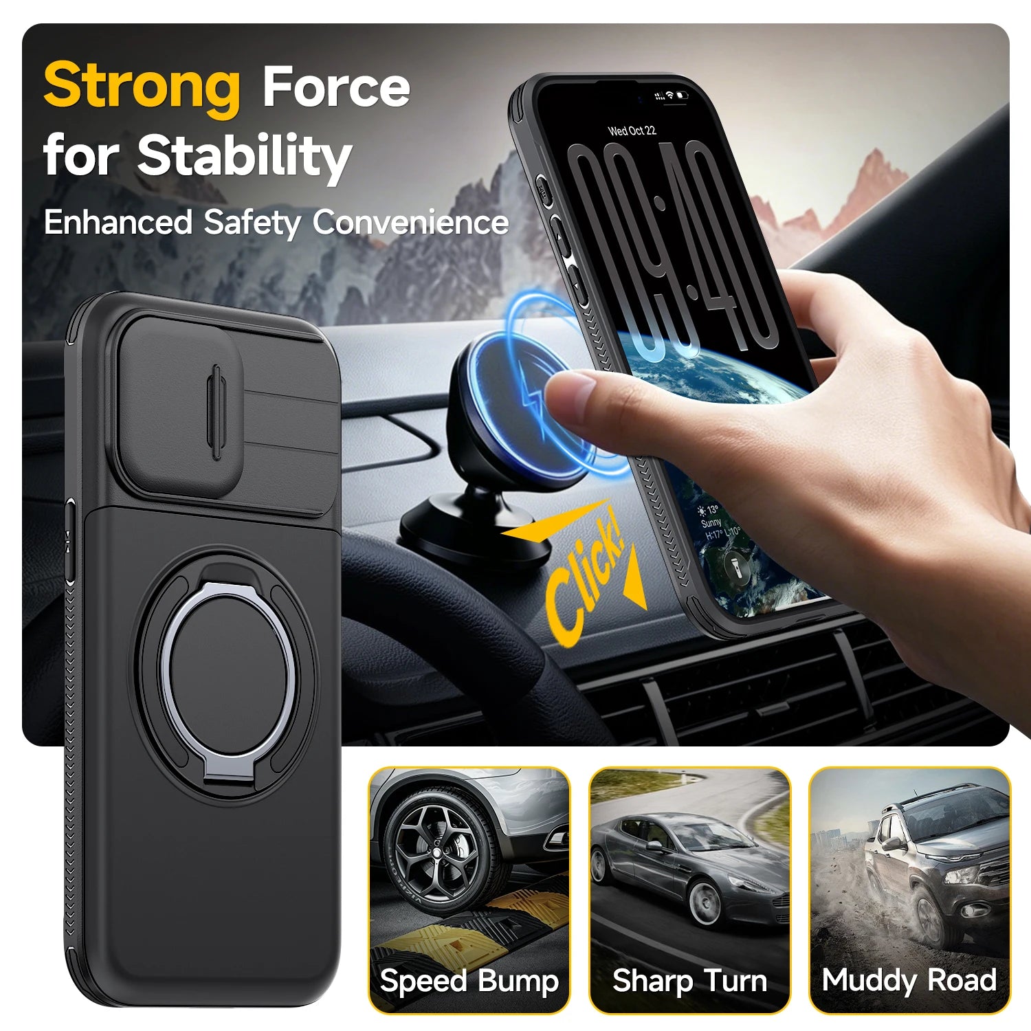 Shockproof Phone Cover Lens Protective Case for Iphone 17 Pro Max 16 Pro Iphone17 Iphone16 Hard Strong Cases Capa