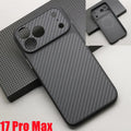 Carbon Fiber Magnetic Case TPU Soft Frame for iPhone 17 Pro Max / 17 Pro Kevlar Aramid Fiber Anti-fall Magnetic Case