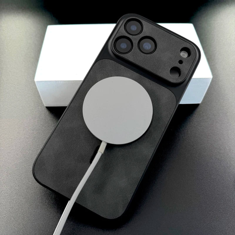 Luxury Retra Faux Leather Case For iPhone 17 16 15 14 13 Pro Max 17Pro 16Pro 15Pro 14Pro 13Pro for Magsafe Wireless Charge Cover
