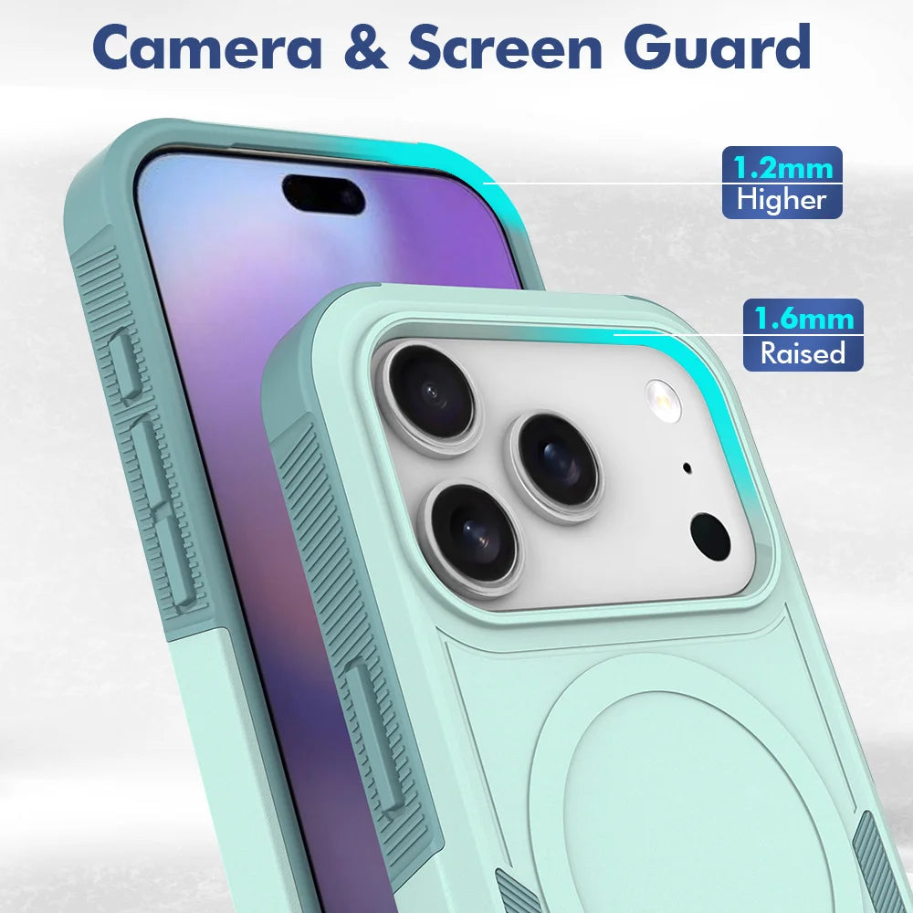 Shockproof Magnetic Phone Case For iPhone 17 Pro Max Air 17e 16e 15 14 Plus 13 12 Rugged For MagSafe Wireless Charging Cover