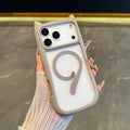 For Magsafe Cartoon Cat Ear Transparent PC Case for iPhone 17 16 Pro Max 14 15 Plus 13 12 11 Magnetic Wireless Charging Cover