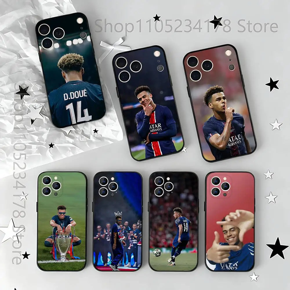 Football D-Desire D-Doues  Phone Case Silicone Soft For IPhone 16,17,15,11,13,12,14,Mini,Pro,Max,Plus,Air,E Black