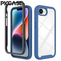 PKCASE 3 in 1 Transparent Hybrid Armor Shockproof Case For iPhone 17 Air 16 15 14 13 Mini 12 11 Pro Max Plus Cover