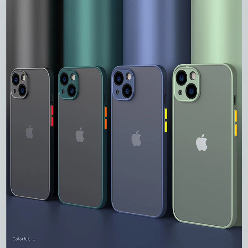 New Armor Bumper Shockproof Phone Case For iPhone 15 11 12 13 Mini 14 Pro XR X Xs Max 7 8 Plus SE 2020 Silicone Hard Cover \';[p