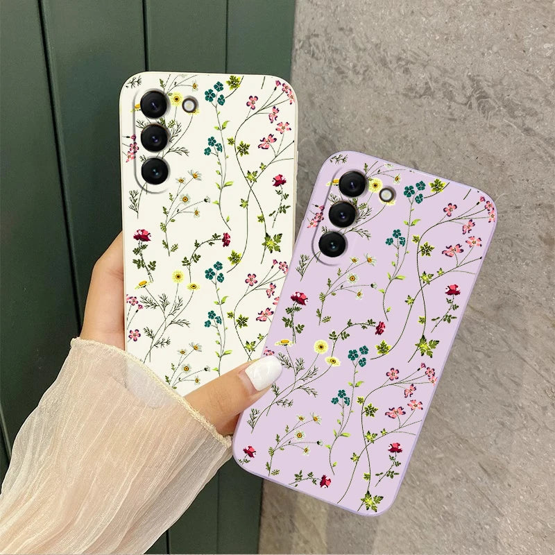 S 23 Yellow Sunflower Silicone Phone Case For Samsung S23 S23Plus S23FE S23Ultra S21 S22 S20FE S21FE S22Ultra S24Plus Cover
