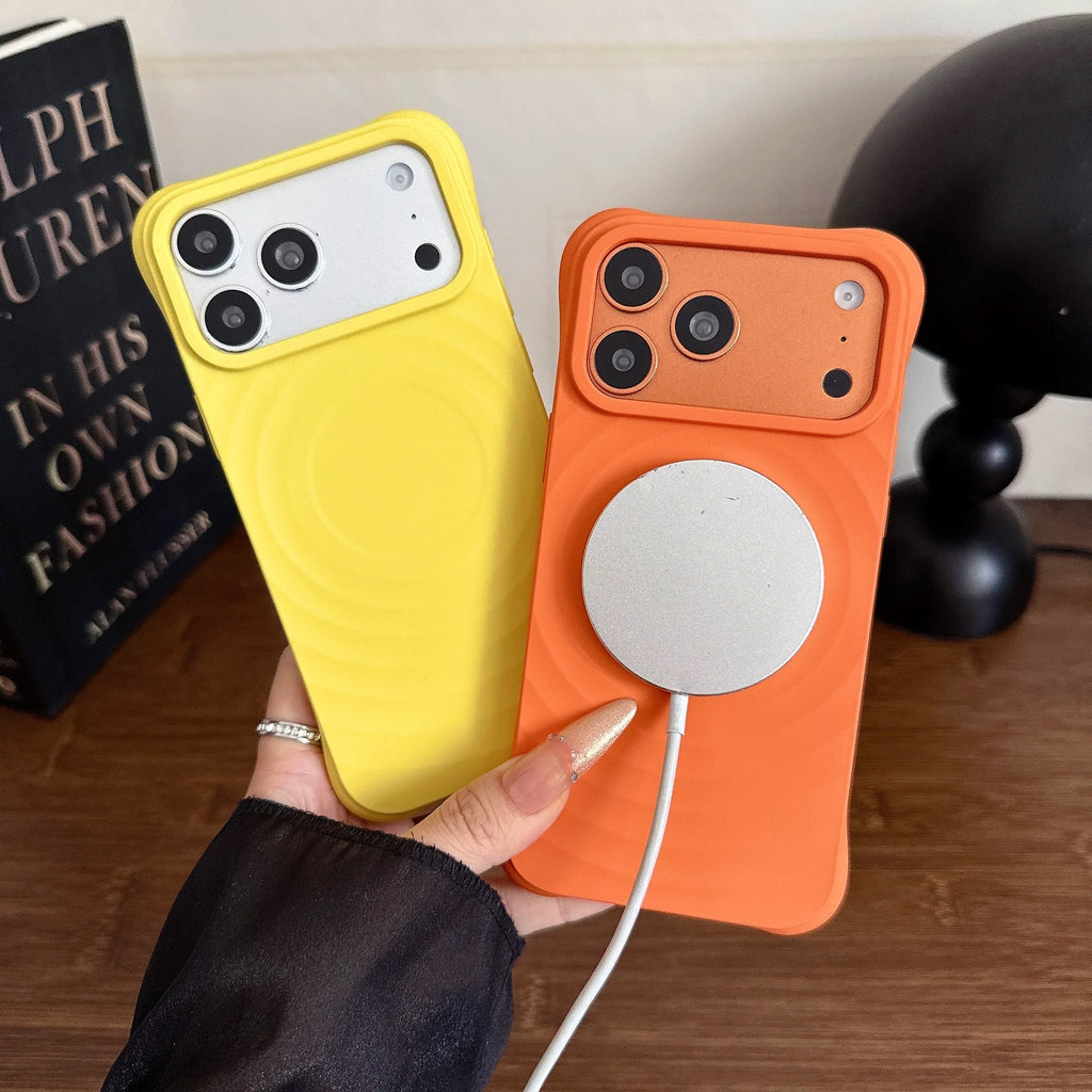 Water Ripple Silicone For Magsafe Magnetic Case For iPhone 17 Air 16 15 14 13 12 11 Pro Max Plus Shockproof Soft Protector Cover