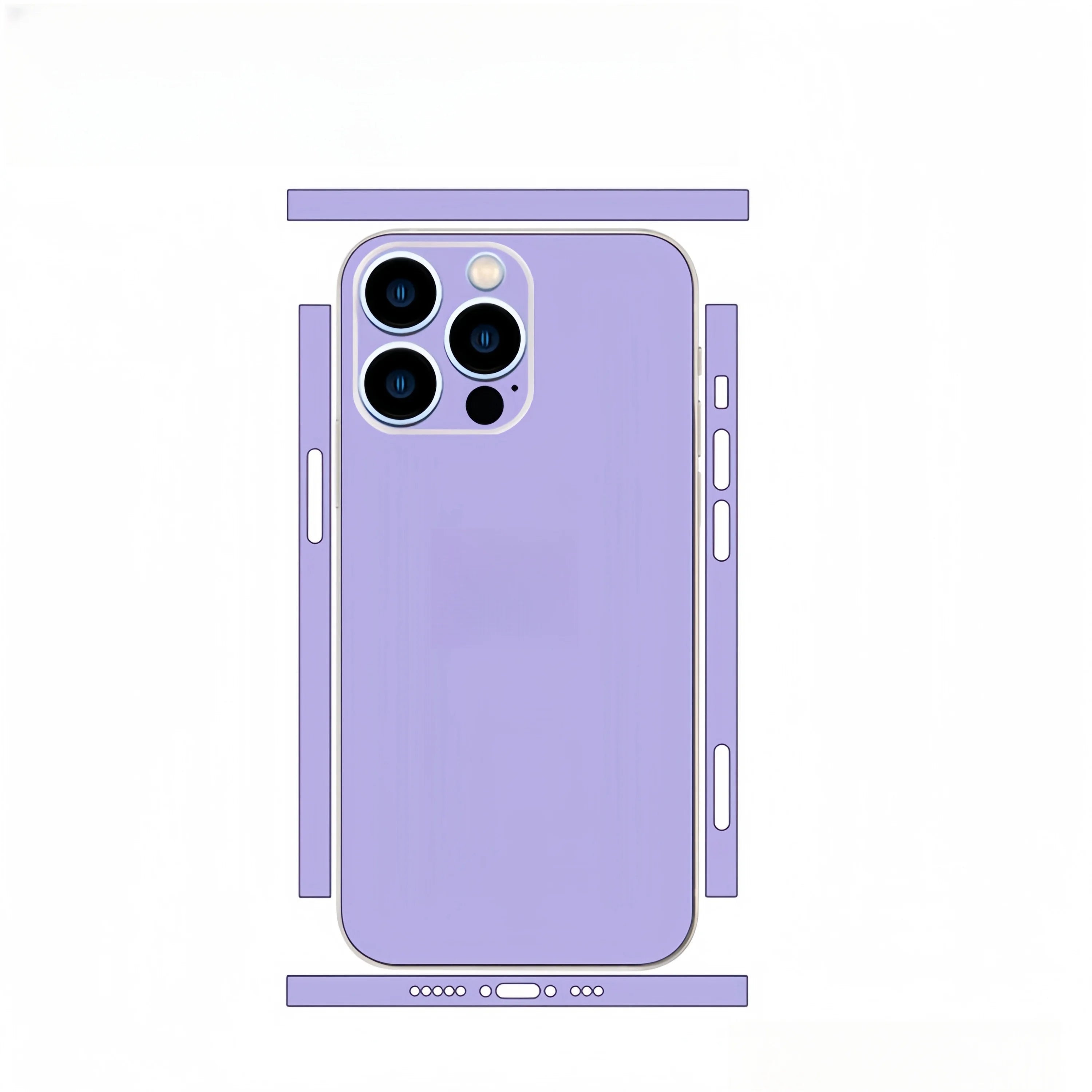 Pain Color Phone Stickers Film For iPhone 16 15 13 14 Pro Max 3M Back Skins Sticker For iPhone13 Mini Cover Body Film
