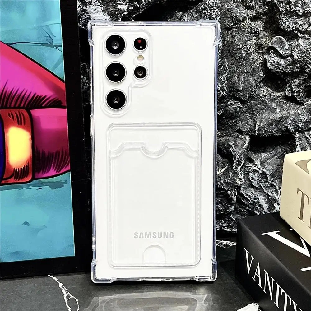 Shockproof Soft TPU Wallet Case For Samsung Galaxy For SamsungS26 S25 S24 S23 S22 S21 Ultra Plus S20 FE Note Card Holder Pocket