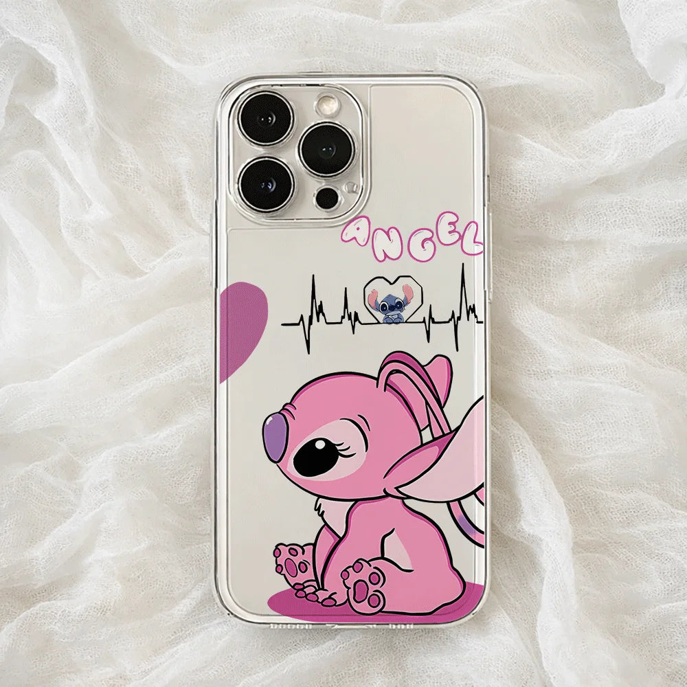 Stitch Couple case Phone Case For iPhone 17 Pro Max 16 15 14 Plus 13 12 11 Pro Max 8 7 Plus 16E 17E XR X Clear TPU Soft Cover