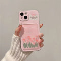 Case For iPhone 16E 16 Pro Max 15 14 Plus 13 11 ProMax XR XS X 8 7 6 6S SE 4 3 2 cover Flower Photo Card Holder Wallet