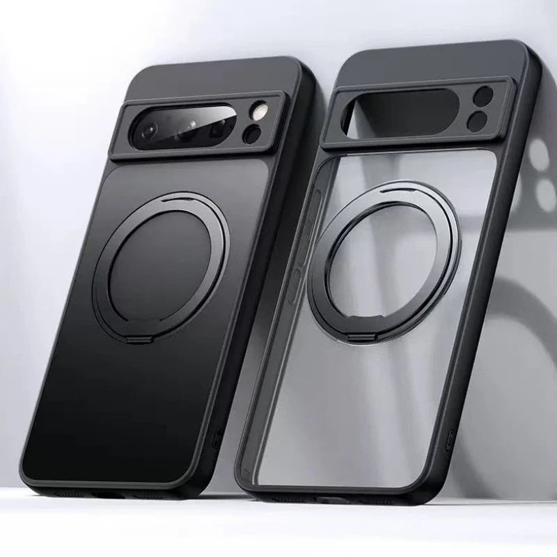 Magnetic Case For Magsafe Google Pixel 10 11 9 8 7 6 Pro XL 10A 9A 8A 7A 6A Macsafe Ring 360° Rotating Invisible Kickstand Cover