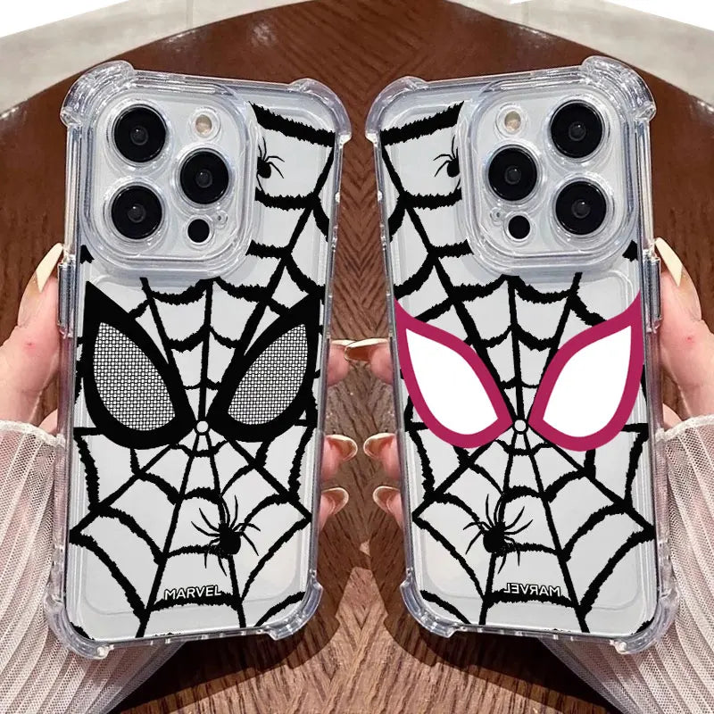Cool SpiderS-ManS Eye Anti Fall Clear Phone Case For Xiaomi Redmi Note 15 14 13 12 11 10 9 8  Pro Plus 4G 5G