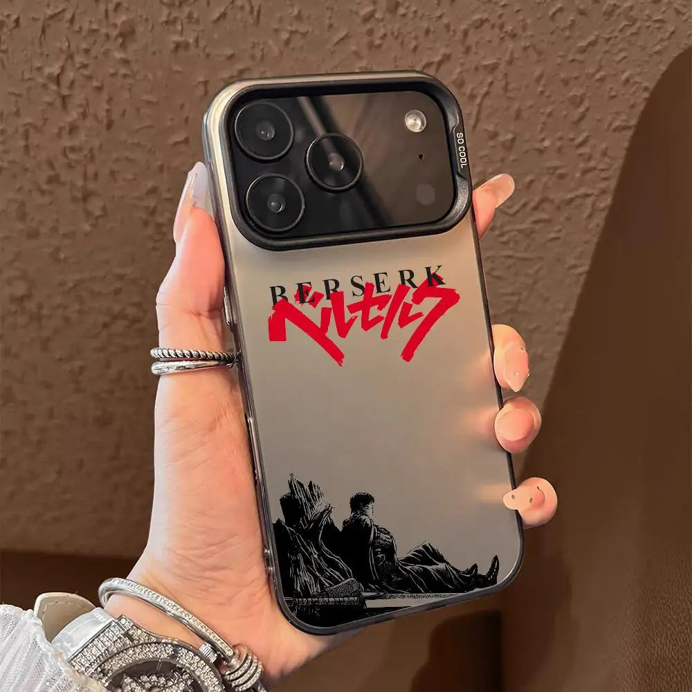 B-Berserk Phone Case For iPhone 17 16 15 14 13 12 11 Pro Max Designer Matte Laser Aurora Funda Phone Case